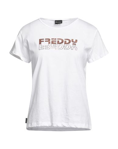 Freddy Woman T-shirt White Size S Cotton, Polyester