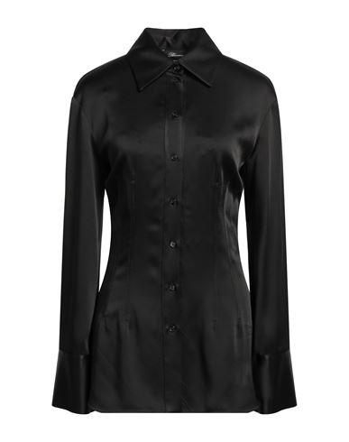 Blumarine Woman Shirt Black Size 2 Acetate, Viscose, Elastane