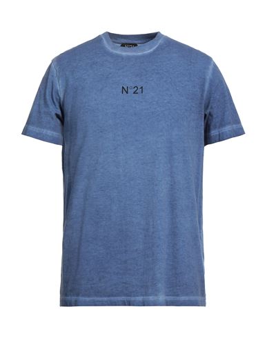 N°21 Man T-shirt Slate Blue Size Xl Cotton
