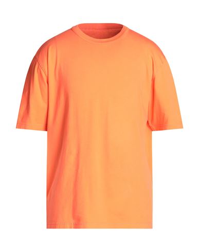 Heron Preston Kids'  Man T-shirt Orange Size S Cotton, Organic Cotton, Recycled Cotton, Polyester