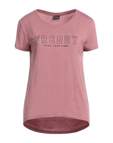 Freddy Woman T-shirt Pastel Pink Size S Viscose, Elastane