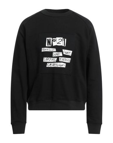 N°21 Man Sweatshirt Black Size Xxl Cotton
