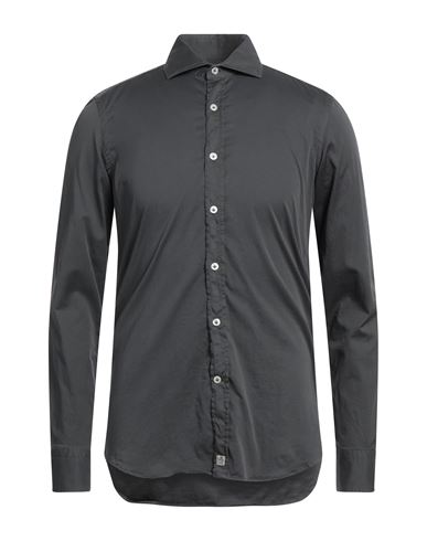 Sonrisa Man Shirt Lead Size 17 ½ Cotton, Elastane In Grey