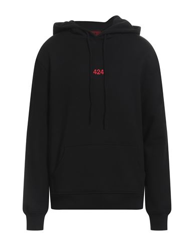 424 Fourtwofour Man Sweatshirt Black Size Xs Cotton, Elastane