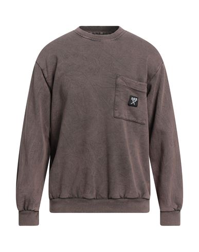 Berna Man Sweatshirt Cocoa Size Xxl Cotton In Brown