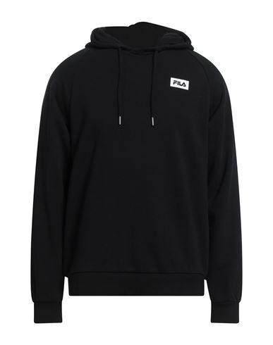 Fila Man Sweatshirt Black Size S Cotton, Polyester