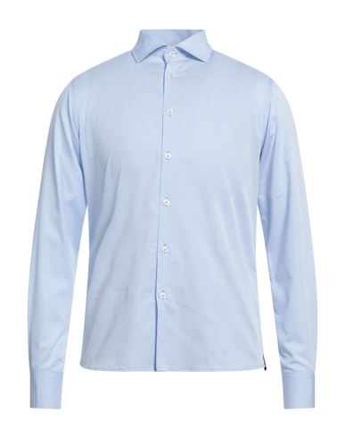 Shop Baldinini Man Shirt Sky Blue Size 17 ½ Cotton
