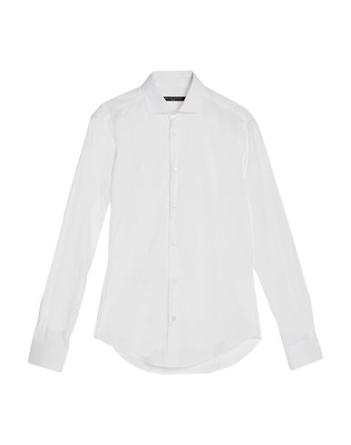 Man Shirt Midnight blue Size 16 Cotton, Polyamide, Elastane