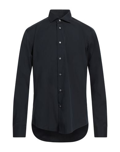 Shop Brian Dales Man Shirt Midnight Blue Size 16 Cotton, Polyamide, Elastane
