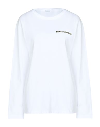 8 By Yoox Printed Cotton T-shirt Woman T-shirt White Size Xl Cotton