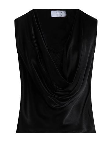 Kaos Woman Top Black Size 10 Viscose, Polyamide, Elastane