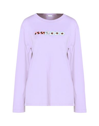 8 By Yoox Printed Cotton T-shirt Woman T-shirt Light Purple Size Xxl Cotton