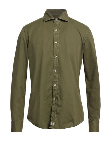 Sonrisa Man Shirt Military Green Size 17 Cotton