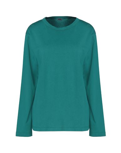 8 By Yoox Printed Cotton T-shirt Woman T-shirt Emerald Green Size Xl Cotton