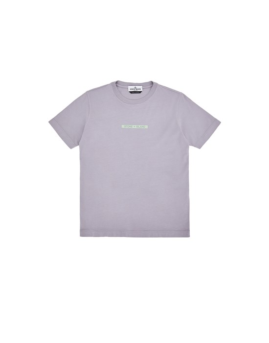 STONE ISLAND JUNIOR 21059 MICRO GRAPHIC TWO’ PRINT Short sleeve t-shirt Man Lavender