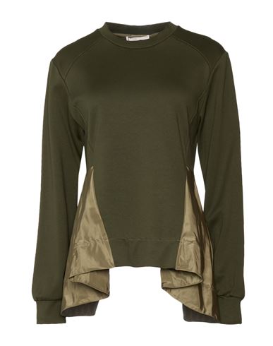 Meimeij Woman Sweatshirt Military Green Size 4 Viscose, Polyacrylic, Elastane, Polyester
