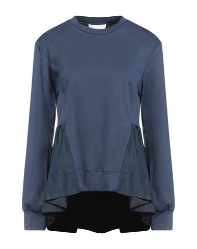 Meimeij Woman Sweatshirt Midnight Blue Size 10 Viscose, Polyacrylic, Elastane, Polyester