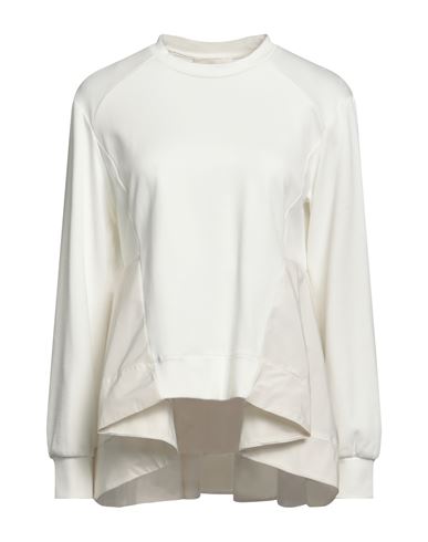 Meimeij Woman Sweatshirt Off White Size 2 Viscose, Polyacrylic, Elastane, Polyester
