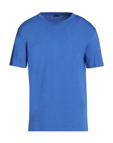 Shop 8 By Yoox Organic Cotton Basic S/sleeve T-shirt Man T-shirt Blue Size Xxl Cotton