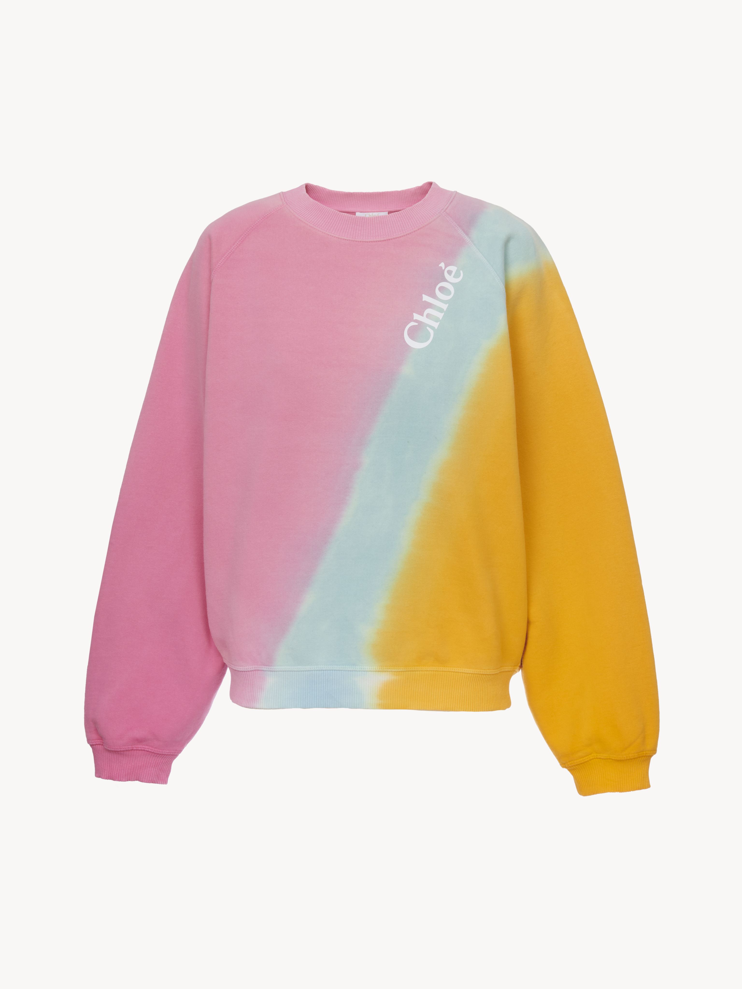 Chloé Multicolor Cotton Sweatshirt In Pink
