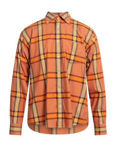 Shop Gant X Wrangler Man Shirt Orange Size 15 ½ Cotton