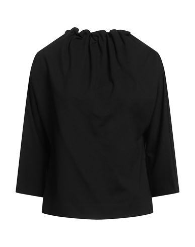 Meimeij Woman T-shirt Black Size 4 Viscose, Polyamide, Elastane