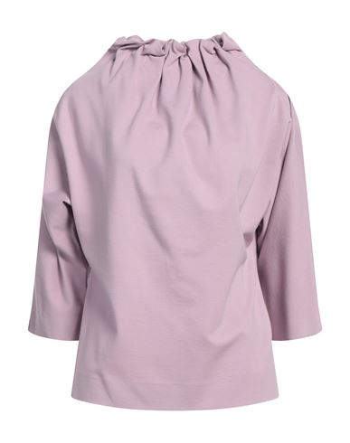 Meimeij Woman T-shirt Lilac Size 8 Viscose, Polyamide, Elastane In Purple