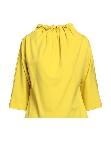 Meimeij Woman T-shirt Mustard Size 8 Viscose, Polyamide, Elastane In Yellow