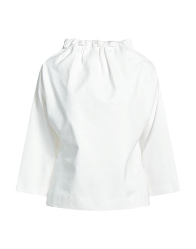 Meimeij Woman T-shirt White Size 8 Viscose, Polyamide, Elastane