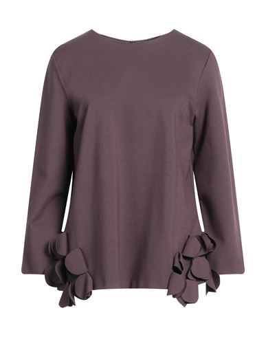 Meimeij Woman T-shirt Mauve Size 6 Viscose, Polyamide, Elastane In Purple