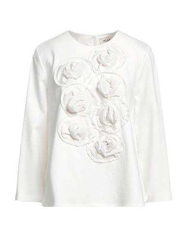 Meimeij Woman T-shirt White Size 6 Viscose, Polyamide, Elastane, Polyester
