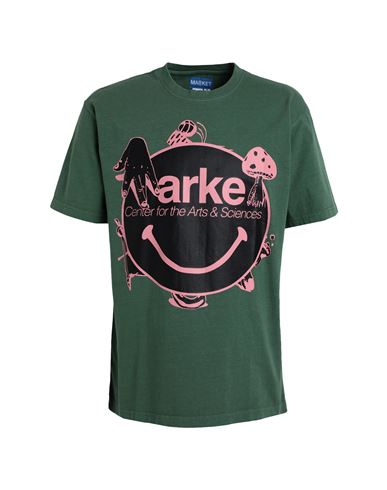 Market Smiley Arts & Sciences T-shirt Man T-shirt Green Size L Cotton