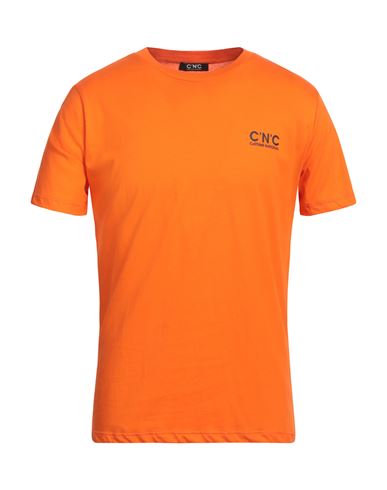 C'n'c' Costume National Man T-shirt Orange Size M Cotton