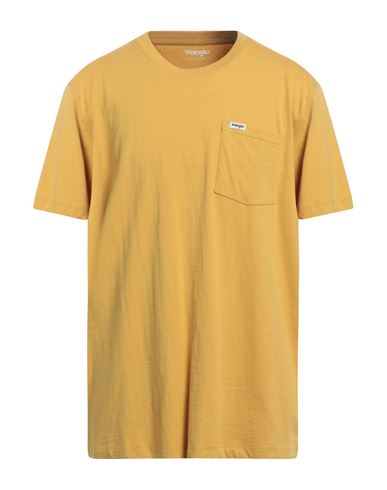 Wrangler Man T-shirt Mustard Size Xl Cotton In Yellow