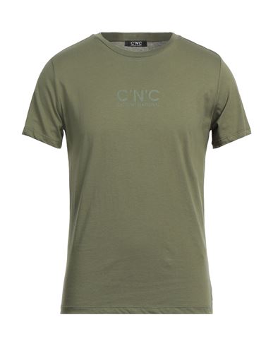 C'n'c' Costume National Man T-shirt Military Green Size S Cotton