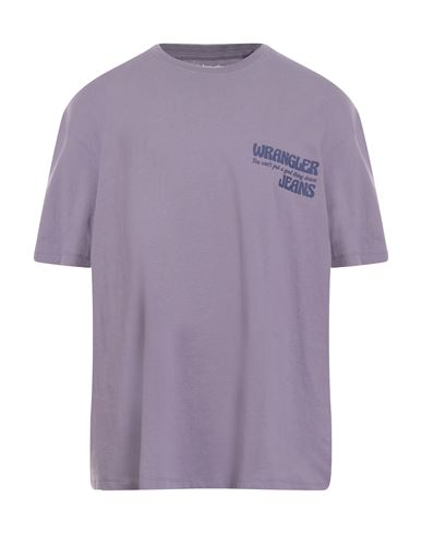 Wrangler Man T-shirt Light Purple Size 4xl Cotton