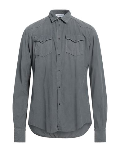 Aglini Man Shirt Grey Size 17 Cotton