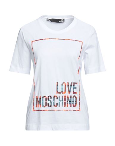 Love Moschino Woman T-shirt White Size 10 Cotton
