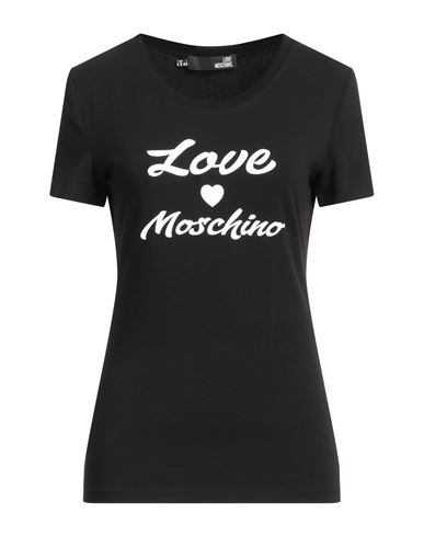 Love Moschino Woman T-shirt Black Size 12 Cotton