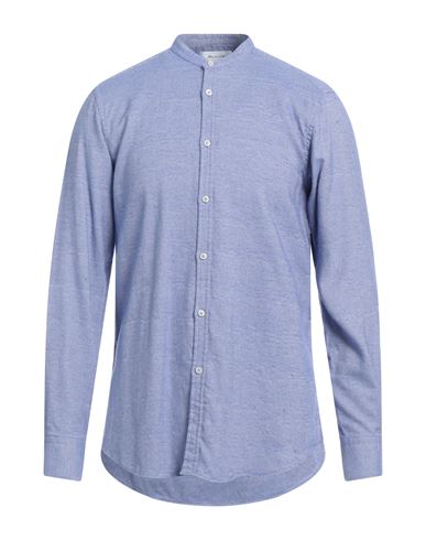 Aglini Man Shirt Light Blue Size 16 Cotton