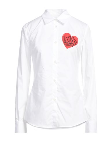 Love Moschino Woman Shirt White Size 6 Cotton, Elastane