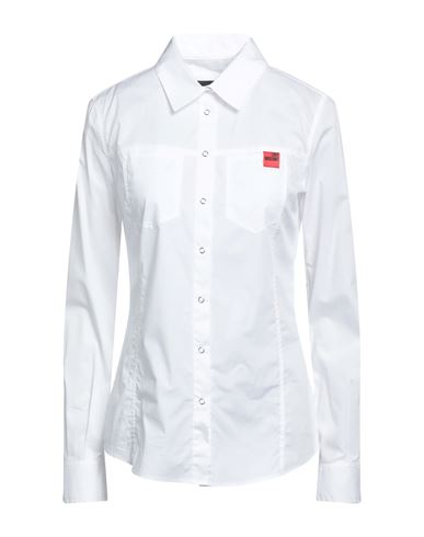 Love Moschino Woman Shirt White Size 4 Cotton, Elastane