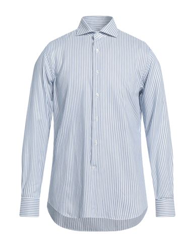 Alessandro Gherardi Man Shirt Blue Size 16 ½ Cotton, Hemp
