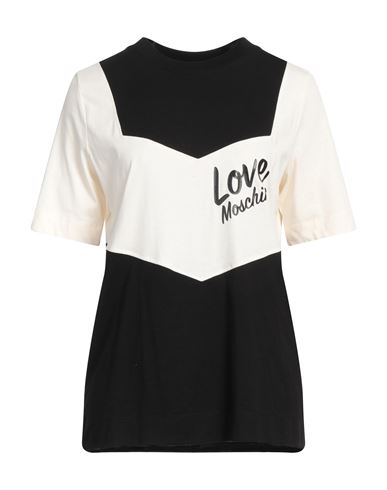 Love Moschino Woman T-shirt Black Size 10 Cotton