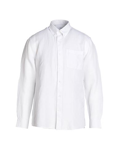 Selected Homme Man Shirt White Size 15 Organic Cotton, Linen