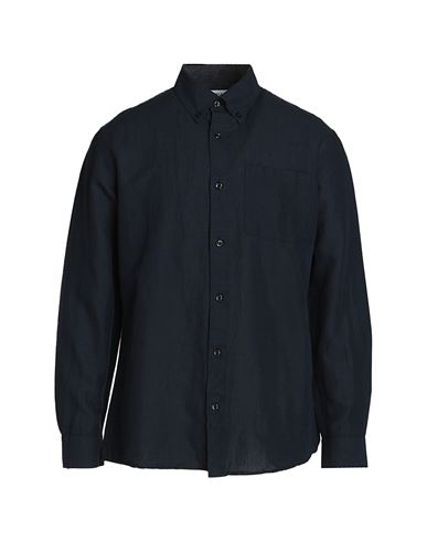 Selected Homme Man Shirt Midnight Blue Size 16 ½ Organic Cotton, Linen