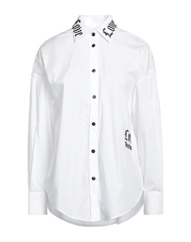 Love Moschino Woman Shirt White Size 6 Cotton, Elastane