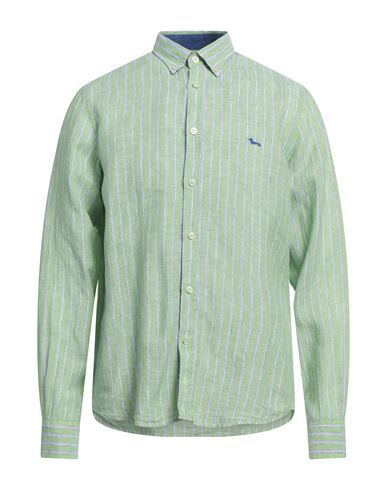 Harmont & Blaine Man Shirt Light Green Size S Linen In Green
