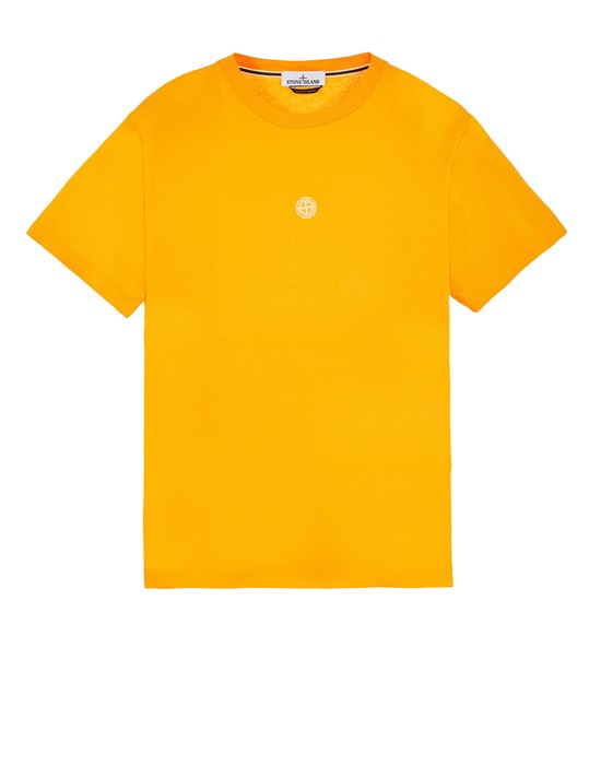  STONE ISLAND 2NS86 'LETTERING ONE' PRINT Short sleeve t-shirt Man Orange