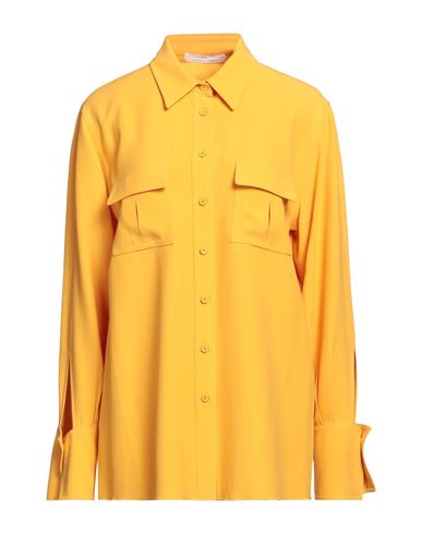 Liviana Conti Woman Shirt Ocher Size 6 Viscose, Acetate In Yellow